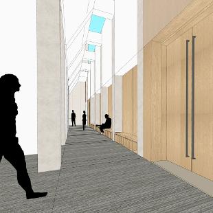 Architectural rendering of new dance corridor