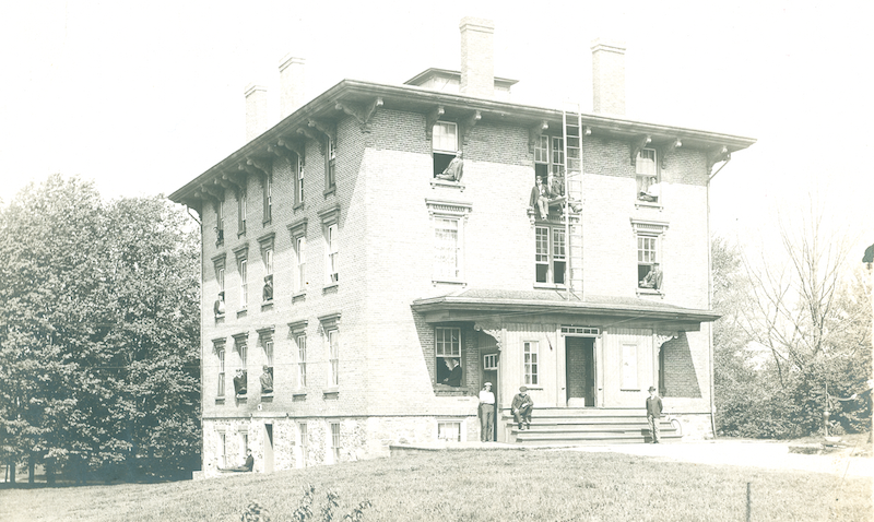 A historic photo of Van Vleck Hall