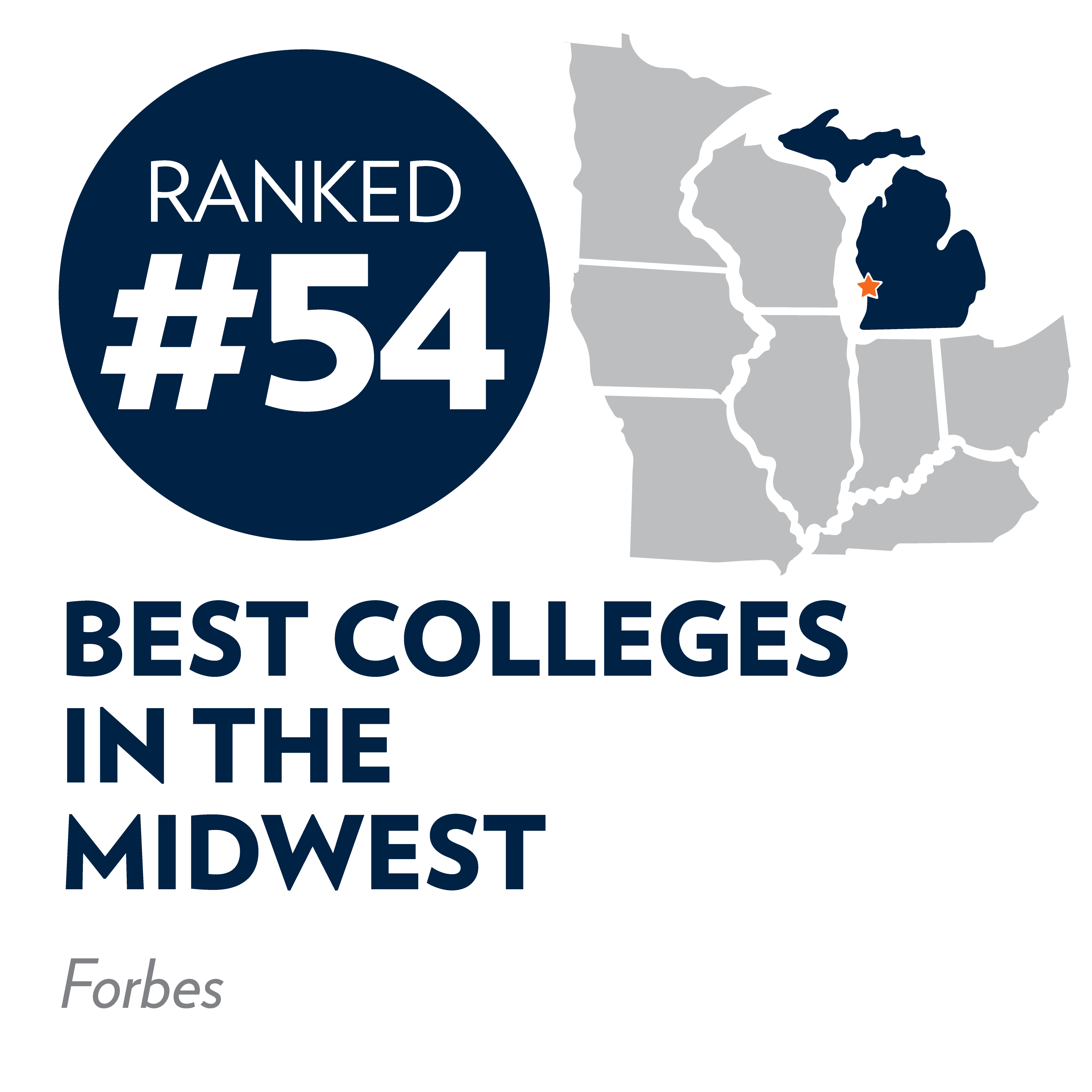 hope is ranked 54 on forbes list of best midwest colleges